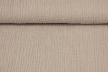 Musselin, Double Gauze, taupe, 0,5 m